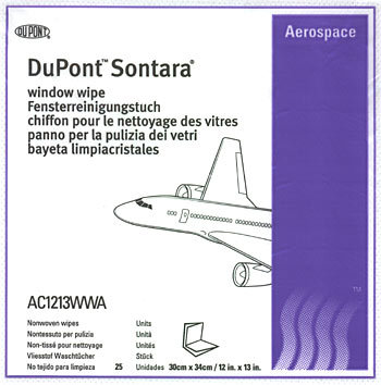 Dupont Sontara Aerospace Grade Window Wipes - Box of 125