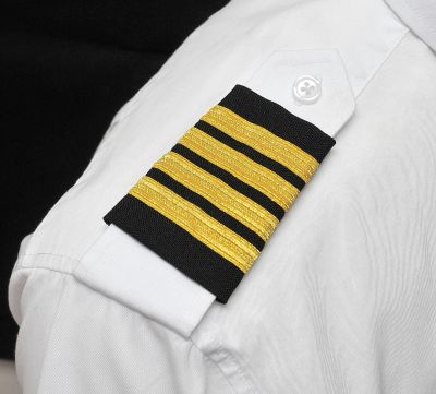 Austin Flight Check Pilot Epaulets - Four Bar - Captain
