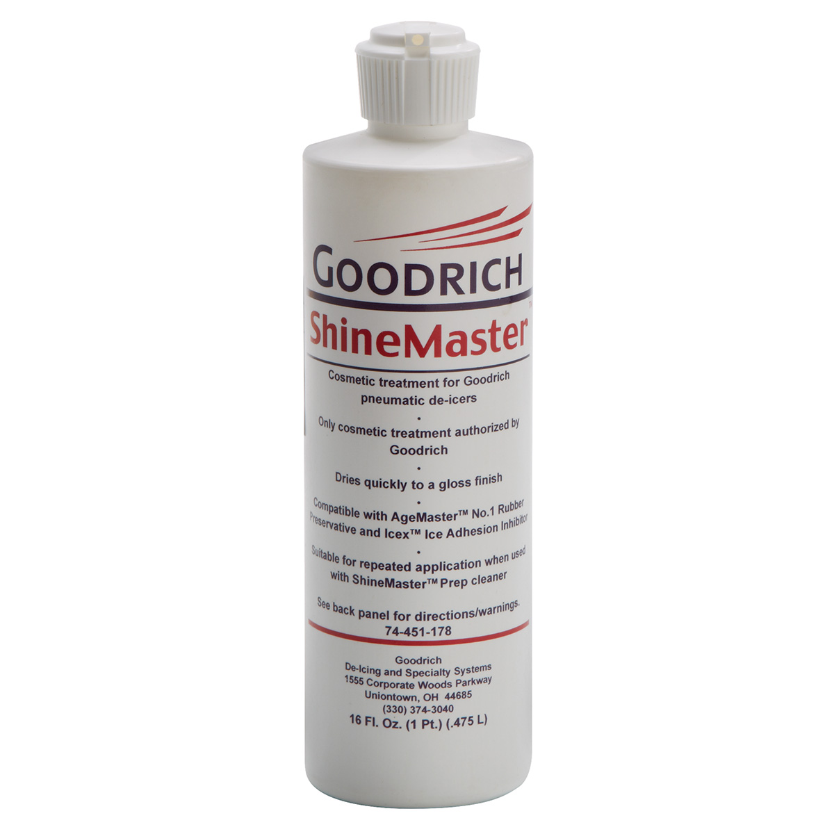 Goodrich ShineMaster Cosmetic Aircraft De-Ice Boot Treatment - Pint Bottle