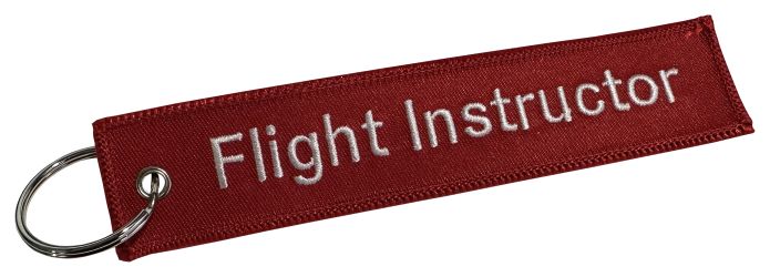 "Flight Instructor" Embroidered Key Chain