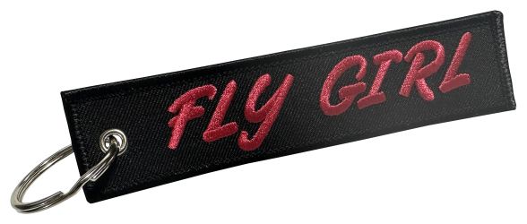 "Fly Girl" Embroidered Key Chain