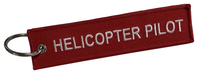 "Helicopter Pilot" Embroidered Key Chain
