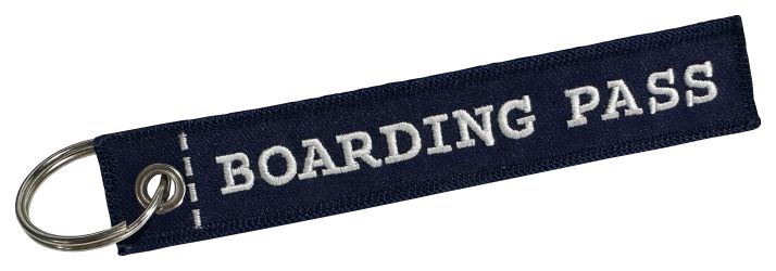 "Boarding Pass" Embroidered Key Chain