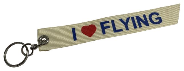 "I 'Hart' Flying" Nylon Ribbon Keychain
