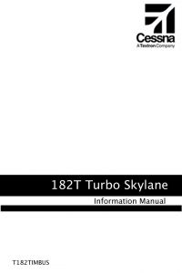 Cessna T182T Turbo Skylane Information Manual - G-1000|KAP-140