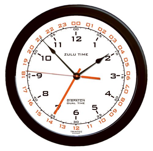 Trintec Zulu Time 14ï¾’ï¾’ Wall Clock (White Face)