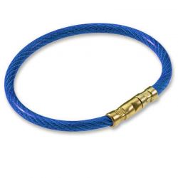 Lucky Line Nylon Twisty Key Ring 5" - Blue - Pack of 5