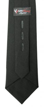 AeroPhoenix Black or Navy Poly-Wool Tie (Regular Knot)