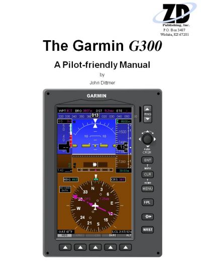 Garmin G300 Pilot-Friendly Manual