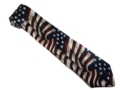 Waving United States Flag Silk Tie