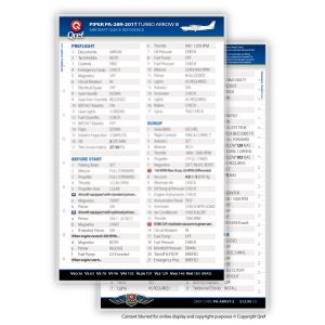 Qref Checklist - Card Version - Piper Arrow III Turbo PA-28R-201T