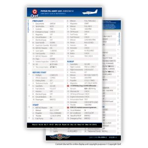 Qref Checklist - Card Version - Piper Arrow IV PA-28RT-201