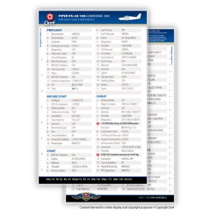 Qref Checklist - Card Version - Piper Cherokee 180 PA-28-180