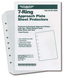 ASA Vinyl Jeppesen 7 Ring Sheet Protectors